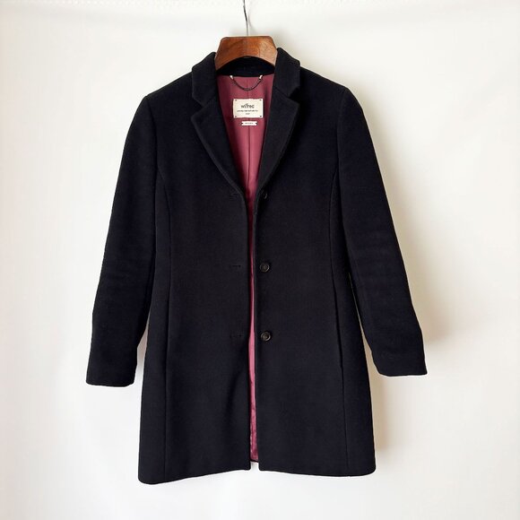 Wilfred Long Black Wool Coat - Picture 9 of 14